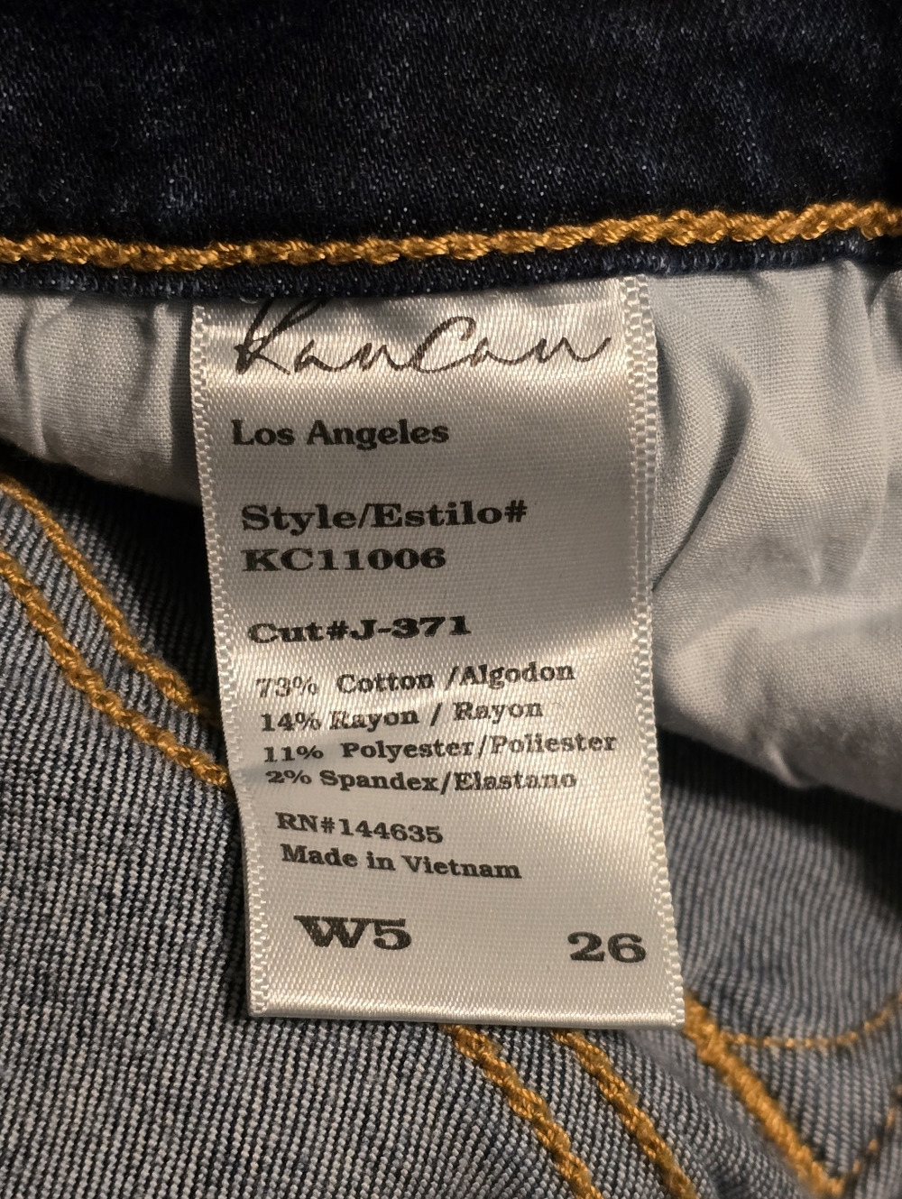 Kancan Women’s Shorts Sz 26 Dark Wash Distressed Destroyed Holes Denim Jean - Picture 10 of 14